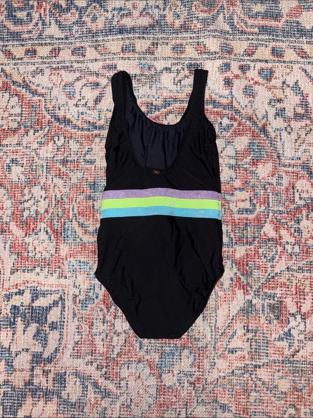PQ Swim Little Girls Midnight Elastic One Piece Swimsuit SZ 4 NWT